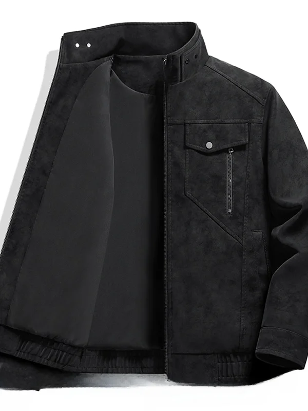 

Повседневная свободная мужская куртка с воротником-стойкой, винтажная, для молодежи, верхняя одежда из полиэстера, для повседневной носки, модная, брендовая, весна-осень