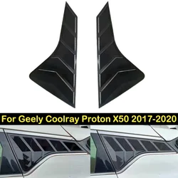 DECHO 2pcs For Geely Coolray Proton X50 Rear Triangular Window Decorative Shutters Louvers Spoiler Panel