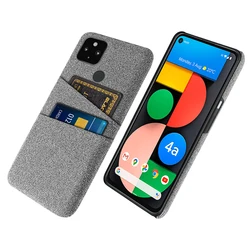 Cloth Case For Google Pixel 5 /4a 4g / 4A 5G 6 Pro 4XL 6a 7 Pro Luxury Fabric Dual Card Phone Cover For Pixel 5 5A Funda Coque