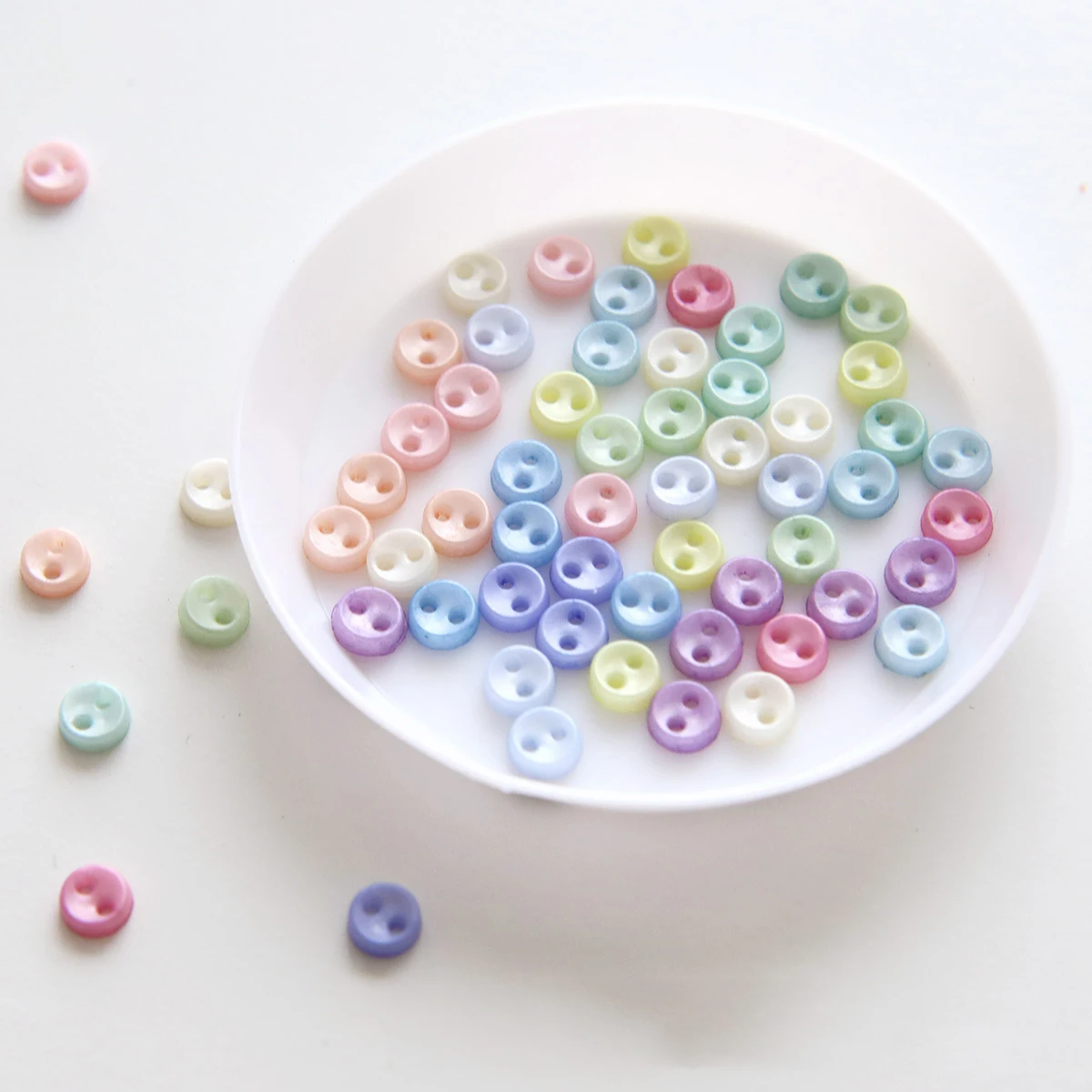 5mm Mini Buttons Round Pearl Color Buttons For Doll Clothing Sewing Accessories Scrapbooking DIY Craft Supplies Embellishments