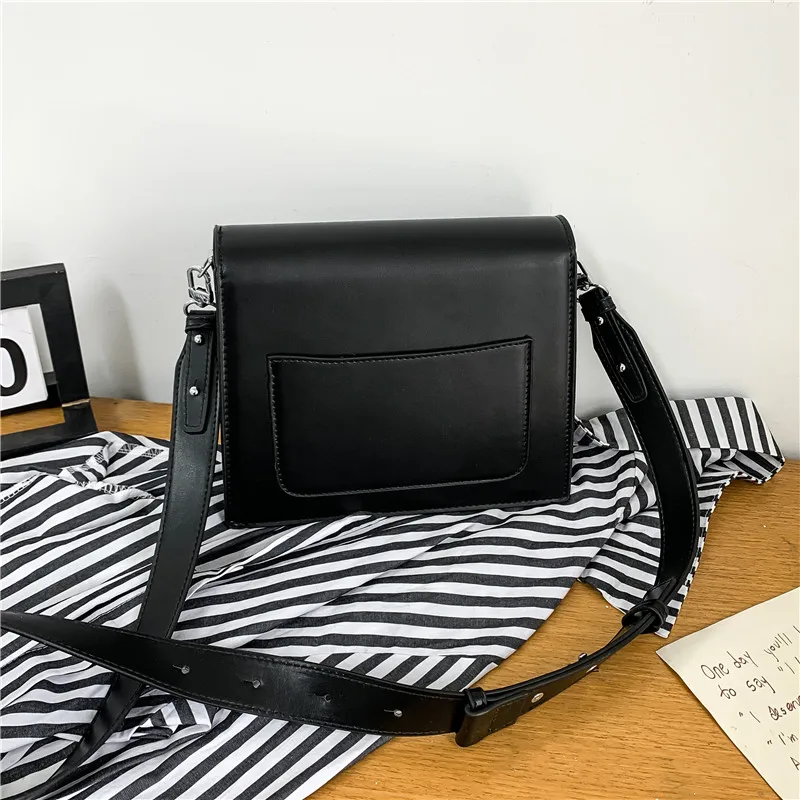 Pu Solid Color Hasp Zipper Partition Shoulder Bags 2024 Versatile Casual Ladies Bag Bolsos De Señora Bolsas De Hombro