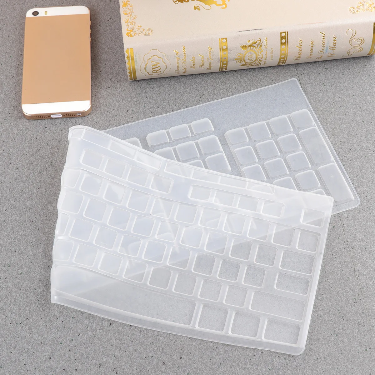 

Waterproof Dustproof Silicone Keyboard Skin Transparent Protective Cover Thin Keyboard Cover Compatible for K270 Easy to Clean