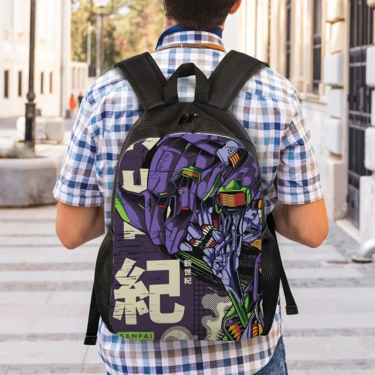 Zaino da viaggio personalizzato Manga Evangeliones Uomo Donna Scuola Computer Bookbag Borse per studenti universitari