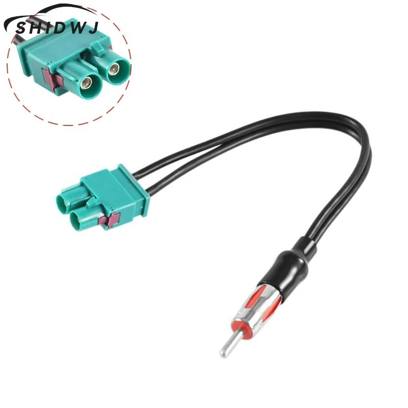 

1PC Car Audio Cable Adaptor Antenna Dual Female Fakra Radio To Standard Moto Din Male Aerial Antenna Adapter