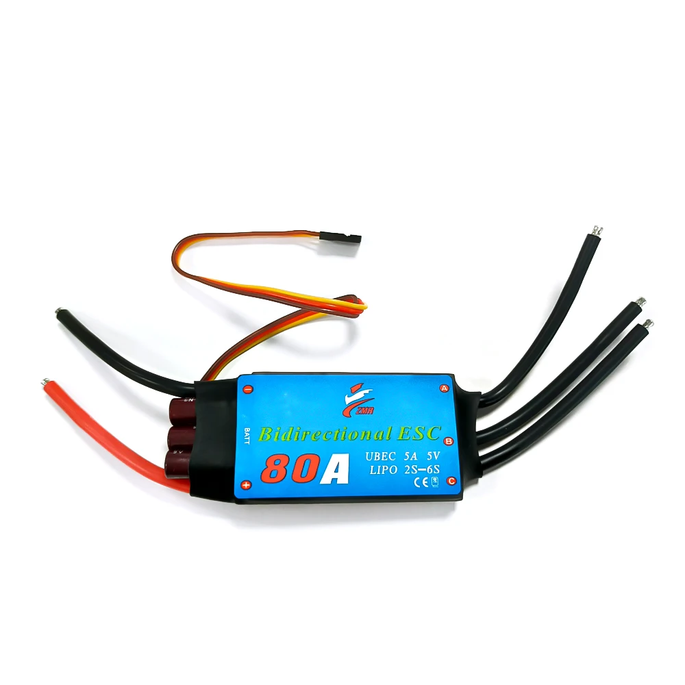 ZMR 12A/20A/30A/40A/50A/60A/80A Bidirectional Brushless ESC for Remote Control Ship Pneumatic Underwater Propelle