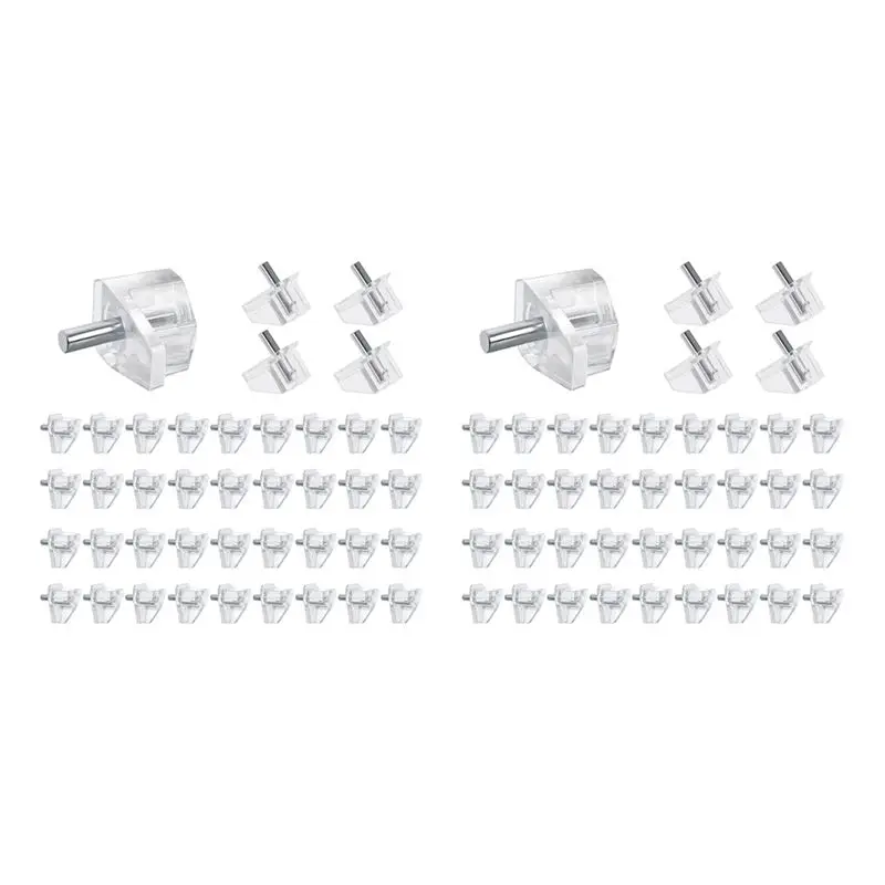 Y42A-100 Pieces 3 Mm Shelf Pins Clear Support Pegs Cabinet Shelf Pegs Clips Shelf Support Holder Pegs For Kitchen Furniture