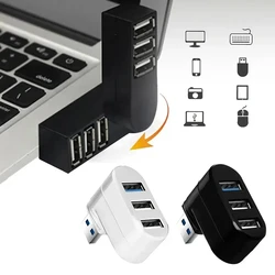 3 Port Multi 2.0 Usb Hub Mini Usb Hub High Speed Rotating Splitter Adapter For Laptop Notebook For Pc Computer Accessories