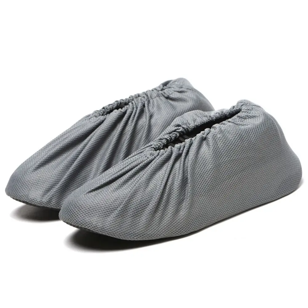 

3 Pairs Thick Reusable Shoe Covers Non-slip Breathable Mesh Shoes Protectors Elasticity Full Sizes Booties Cover Indoor