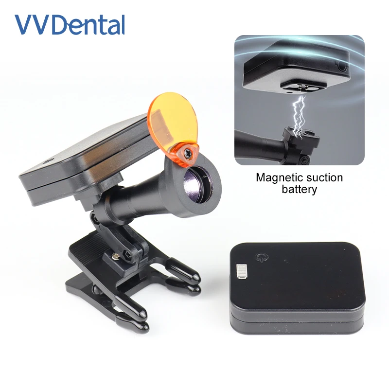 

VV Dental LED Headlight Wireless Magnetic Attachment With Two Batteries Dentist Loupe Magnifier Surgery Equipment