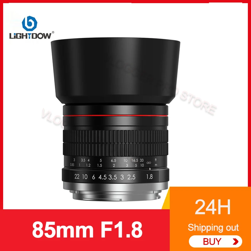 

Lightdow 85mm F1.8 Medium Telephoto Manual Focus Full Frame Portrait Lens for Canon EOS Rebel T8i T7i T7 T6 T3i T2i 4000D 2000D