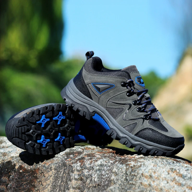 2024 New Outdoor Sports Shoes Men's Reverse Velvet Leather Low Top Hiking Shoes Comfortable Hiking Shoes Large Size Casual - Image 4