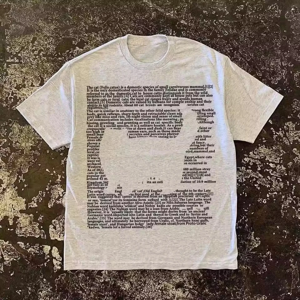 Versatile Spring Summer T-Shirt for Men And Women Short Sleeve Letter Print Casual Daily Couple Top