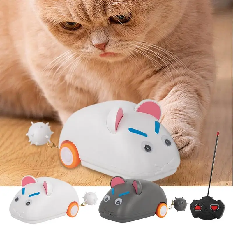 Electric Cat Toys Remote Control Smart Mice Toys with light Self-Help Boredom Reliever Indoor Cat Interactive Smart Cat Toys