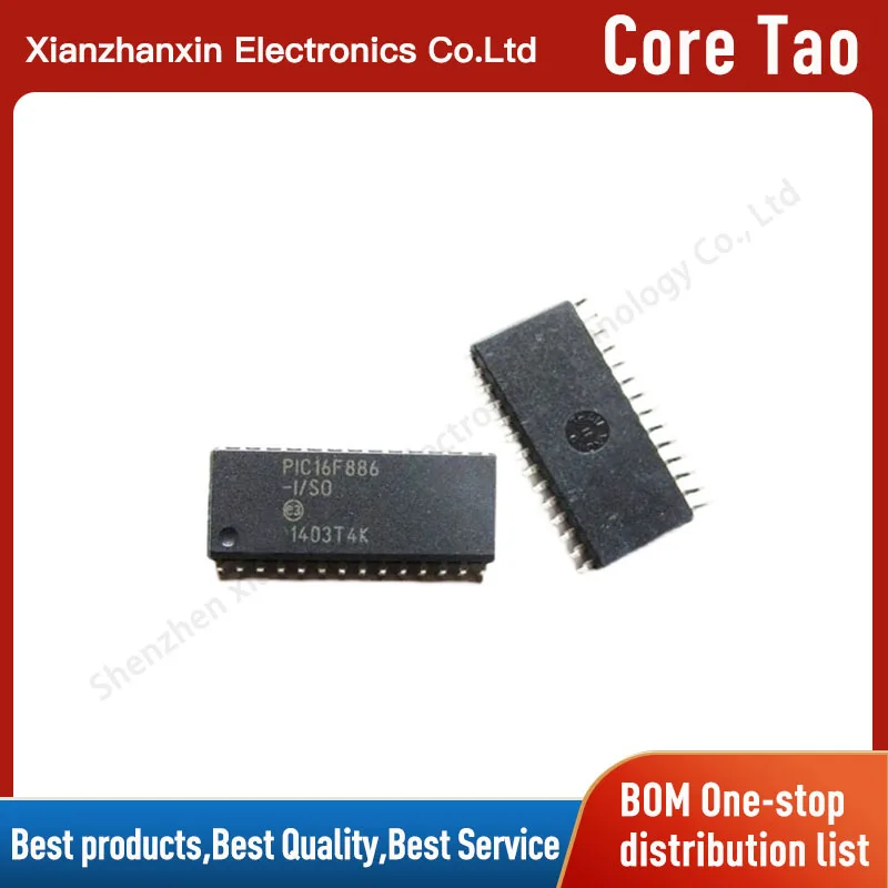 1PCS/LOT PIC16F886 PIC16F886-I/SO SOP-28 Microcontroller in stock