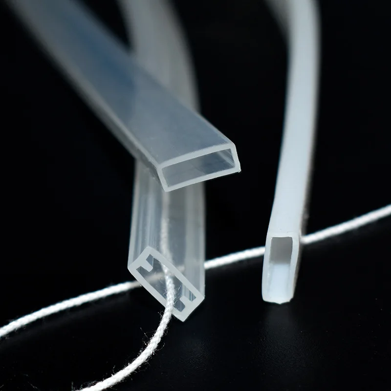 Impermeável tubo de silicone transparente, LED Light Strip, tubo de borracha flexível, End Caps, fivelas Clip, IP67, 8mm, 10mm, 12mm, DC12V, 24V