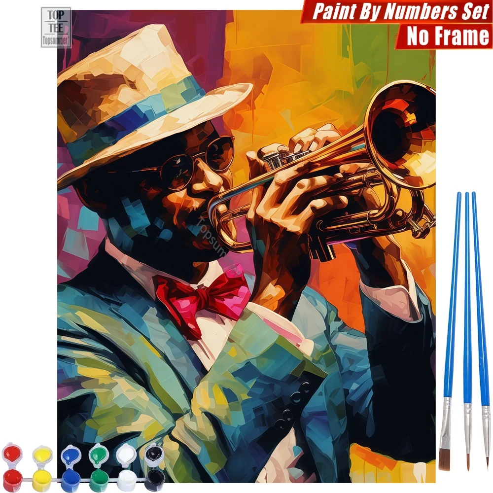 

Набор для цифровой живописи маслом «Мужской костюм с трубой» - Картина из блоков для гостиной, подарок на День Благодарения для бабушки