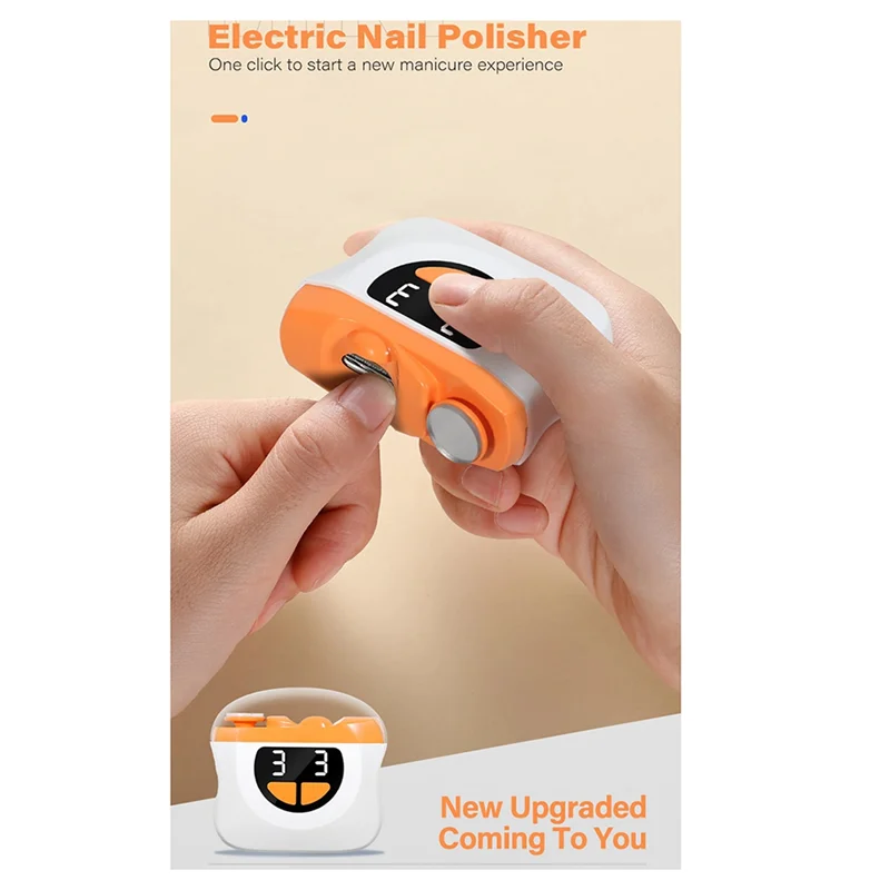 ABWM-Electric Nail Clippers Automatic Manicure Trimmer With Light Fingernail Toe Scissors Pedicure Polishing Nails Cutter
