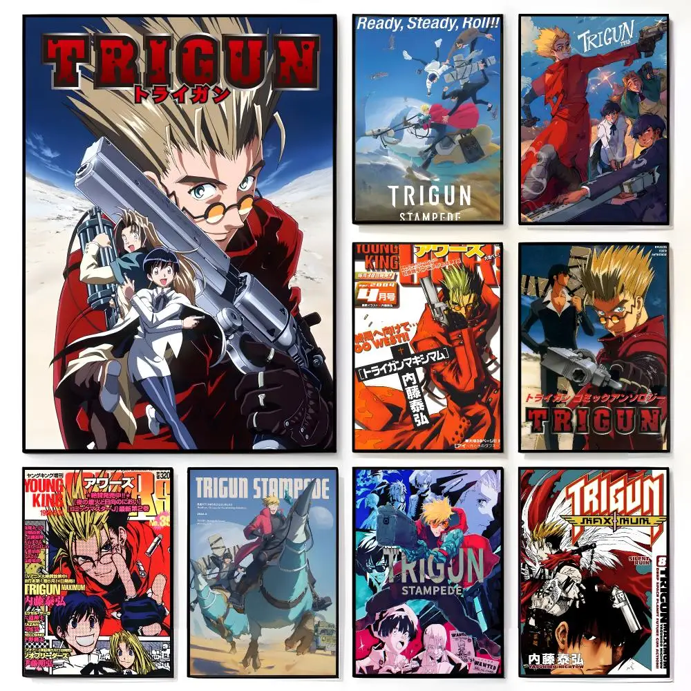 action anime t-trigun Stampede Poster American Film Mural Home Childrens Room Wall Decor Print