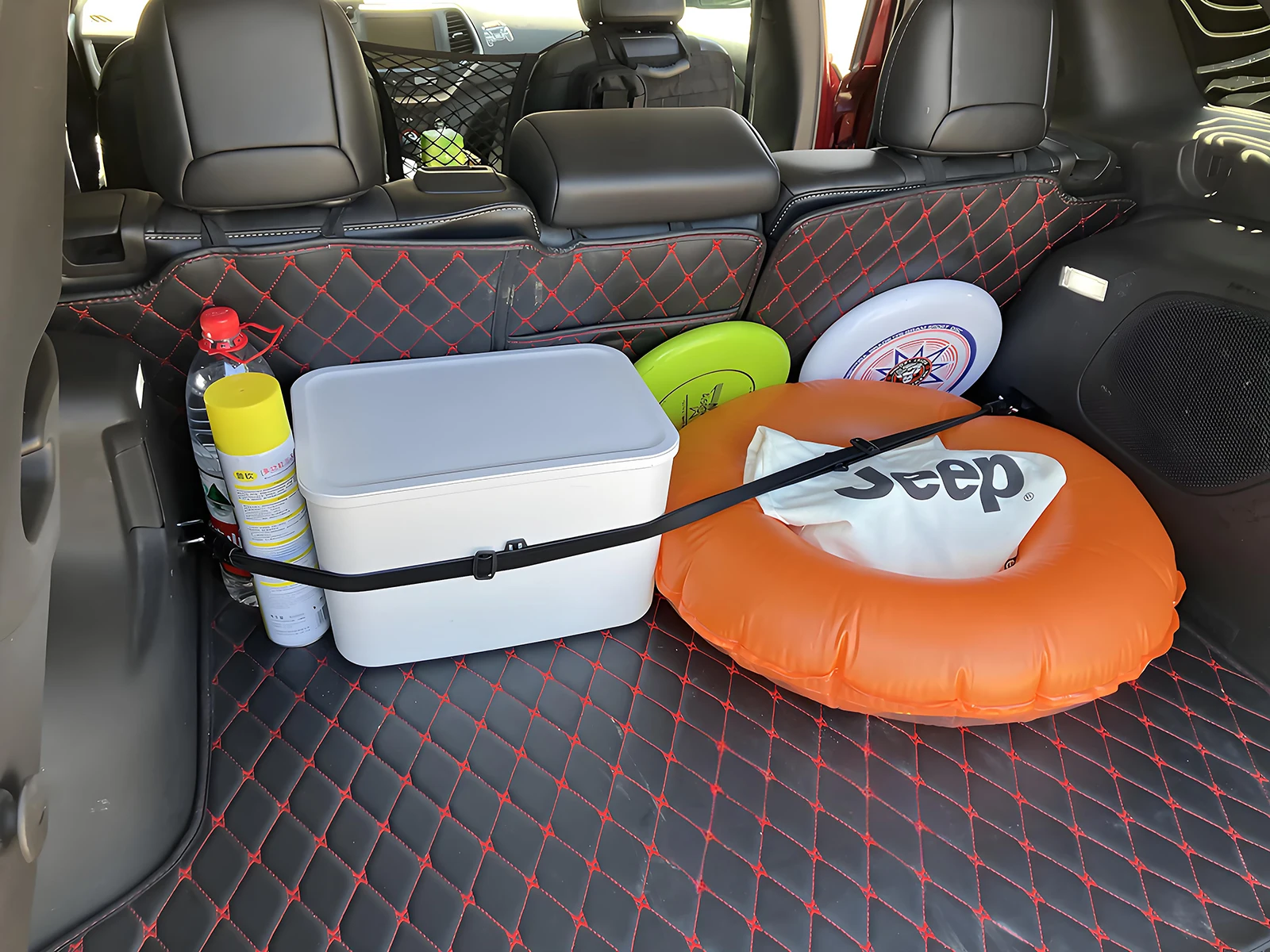 90 سنتيمتر سيارة جذع المنظم حزام مطاط ل جيب رانجلر TJ JK JL المصارع JT 1997 + الأمتعة البضائع الثابتة حزام حبل هوك #5