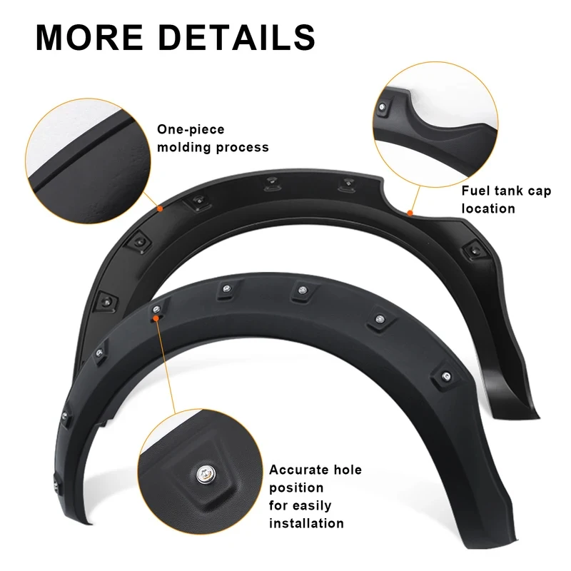 High Quality Pocket Riveted Wheel Arch Fender Flares ABS Mudguards For Nissan Navara D40 2006-2014 Dual Cab Pickup 4x4 Off-Road