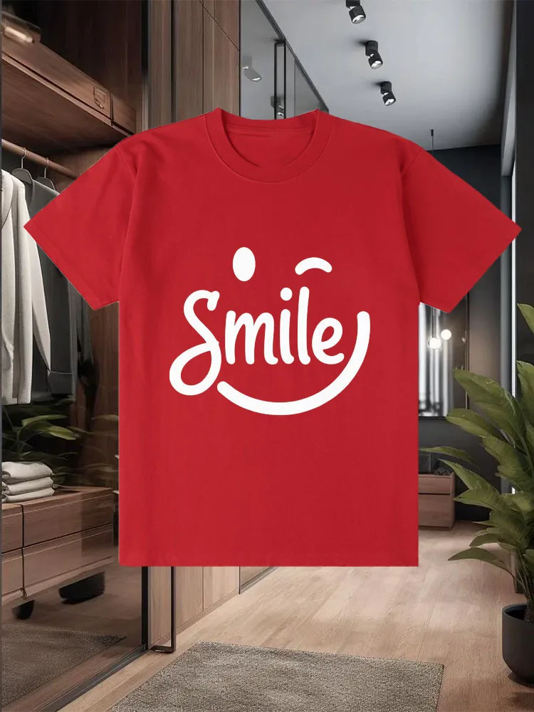 

Summer's popular short-sleeved 100% pure cotton T-shirt with letter prints is a casual and fashionable streetwear for men