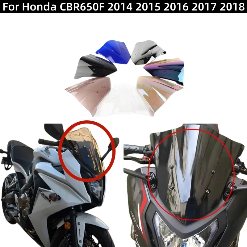Motorcycle Windshield WindScreen Double Bubble Wind deflector For Honda CBR 650 F CBR650F 2014 2015 2016 2017 2018