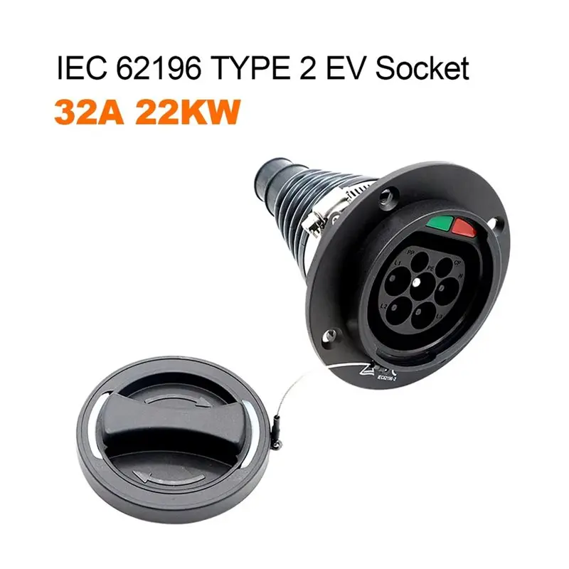 IEC 62196 Type 2 EV Car Side Socket 32A 3P Electric Car Charging Socket Without Cord European Standard