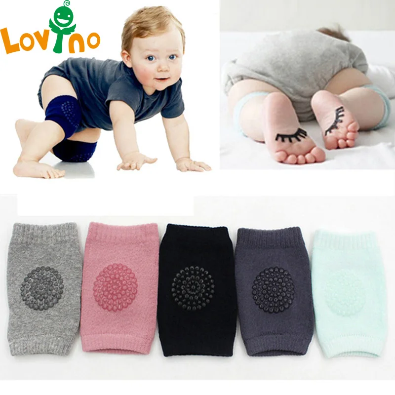 Baby Cotton Knee Pads Kids Anti Slip Crawl Necessary Knee Protector Babies Leggings Children Leg Warmers for 2 Pair Knee Pads