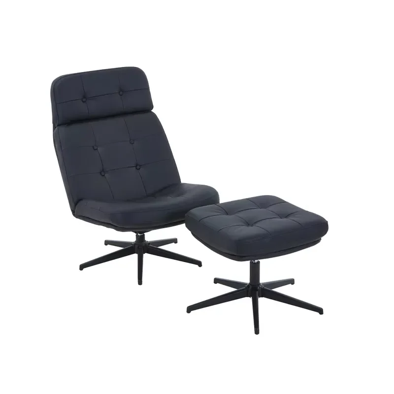 Light Swivel Rocking Chair Accent Chair Home Living Room Balcony Leisure Lazy Sofa Rocker Chair with Footstool