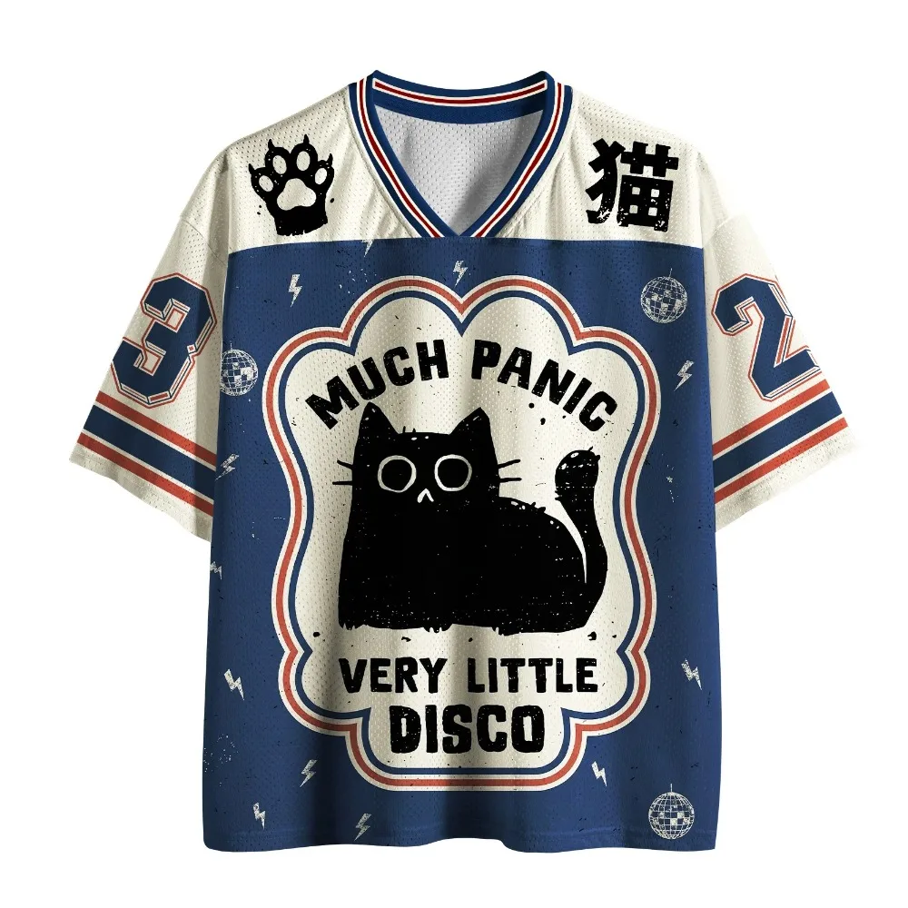 Fun Cartoon Cat 3D Print Breatha QuickDry Men Women V-neckT-Shirt Outdoor Harajuku StreetCasual Fashion Y2K Parentchild Clothing