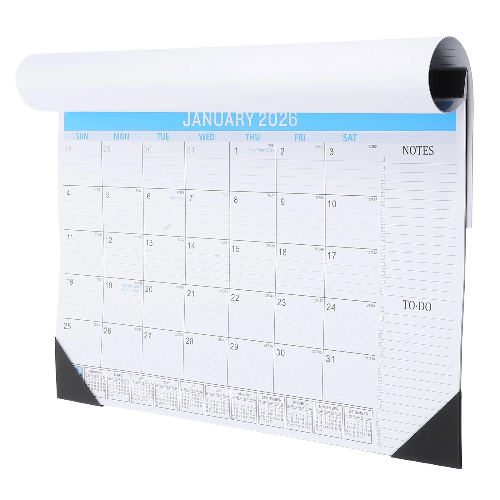 

18pcs 18-Month Wall Mount Calendar 2025-2026 Hanging Planner July To December Large Monthly Calendar For Office Home Classroom