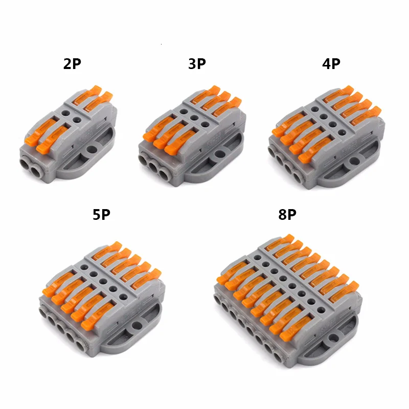 Wire Connectors 222 212 213 Mini Quick Connector Universal Compact Fast Wiring Led Strip Cable Conectors Push-in Terminal Block