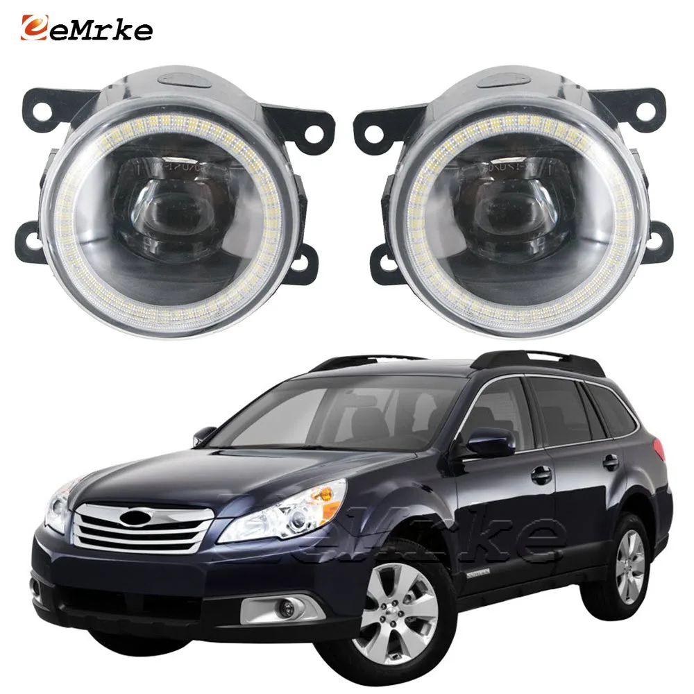 

2PCS Led Fog Lights w/ Lens for Subaru Outback 2.5i 3.6R 2010 2011 2012 North America Spec. Led Angel Eye Daytime Running Lights