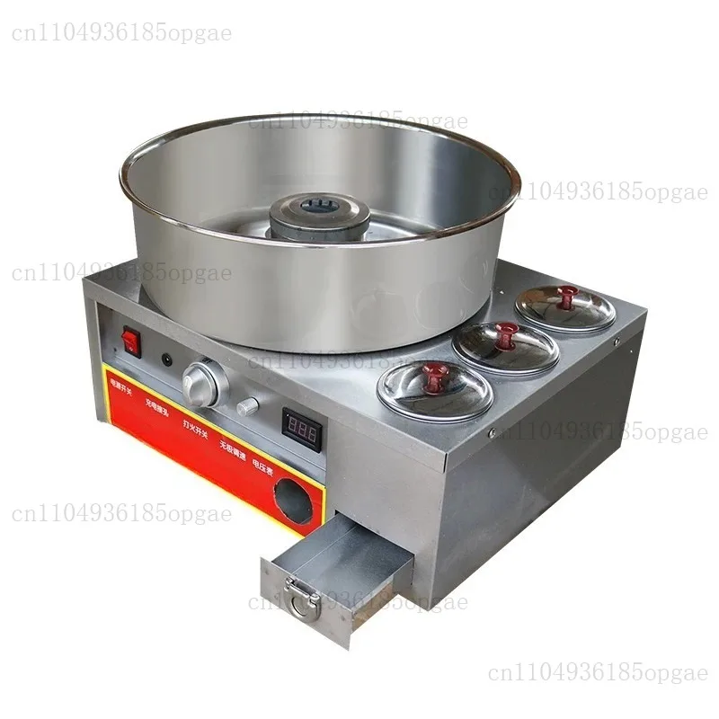 Commercial Stainless Steel gas cotton candy maker DIY candyfloss machine fancy brushed cotton candy machine 1pc