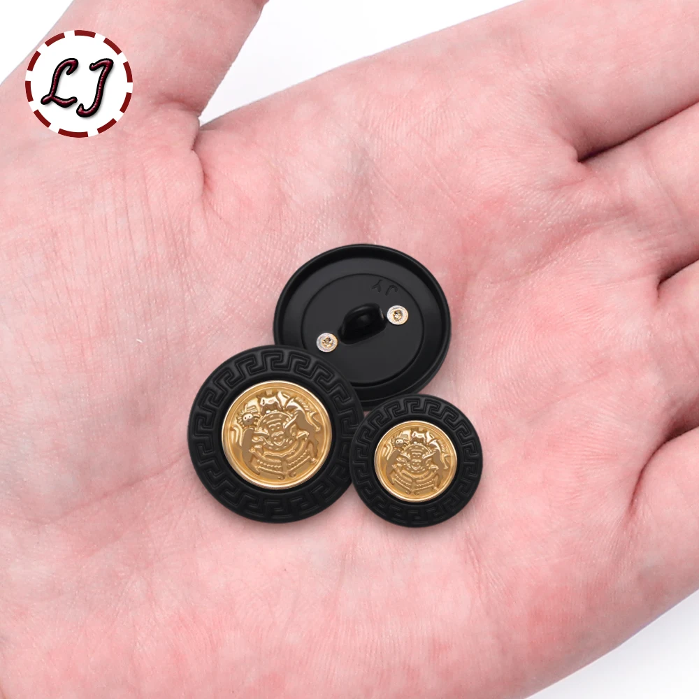 New 10PCS Fashion Classic Uniform Black Sewing Decorative Buttons For Women Men Clothing Overcoat Suit Accessories DIY