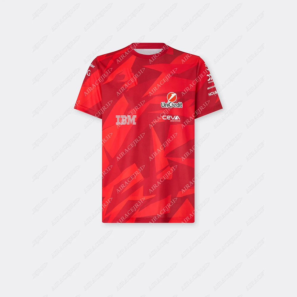 For Ferrari Hamilton Leclerc One Racing Las Vegas Special Edition T-shirt Motorsport Official Red Summer Quick Dry Not Fade