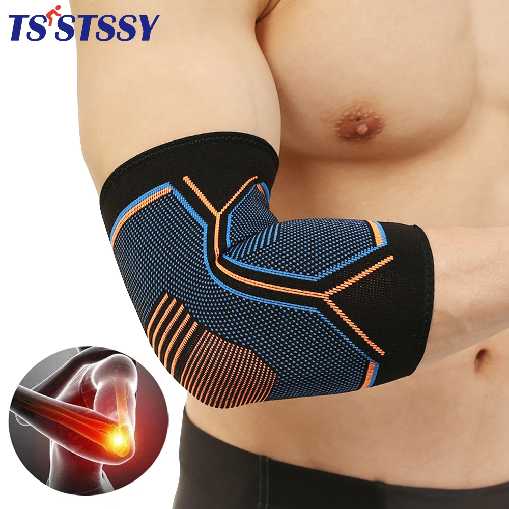 Codera de compresión para Tendonitis, Protector de codo para tenis, baloncesto, voleibol, Reduce el dolor, 1 piezas