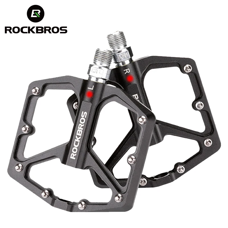 

ROCKBROS MTB Cycling Ultralight Pedal Bike Bicycle Sealed DU Bearing Pedals Aluminum Alloy CRMO Non-slip Cleat Bike Part Pedals
