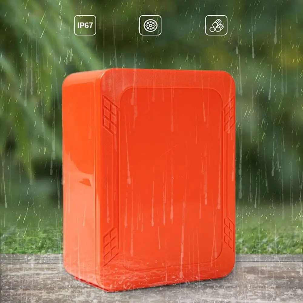 IP67 Waterproof Enclosure Junction Housing Box ABS Plastic Orange Color Instrument Box Electronic Project Case Outdoor Indoor