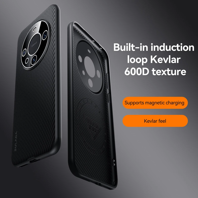 For Huawei Mate 60 Pro Case Carbon Fiber Kevlar Skin Brand Phone Case For Huawei Mate 60 Pro Mate60 Cover Shell Bag Bumper Funda