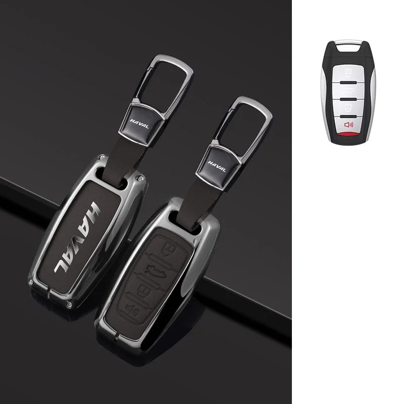 

Zinc Alloy Leather Car Key Case Cover For Great Wall Haval/Hover H1 H6 H7 H4 H9 F5 F7 H2S Car-covers Protect Keychain Accessorie