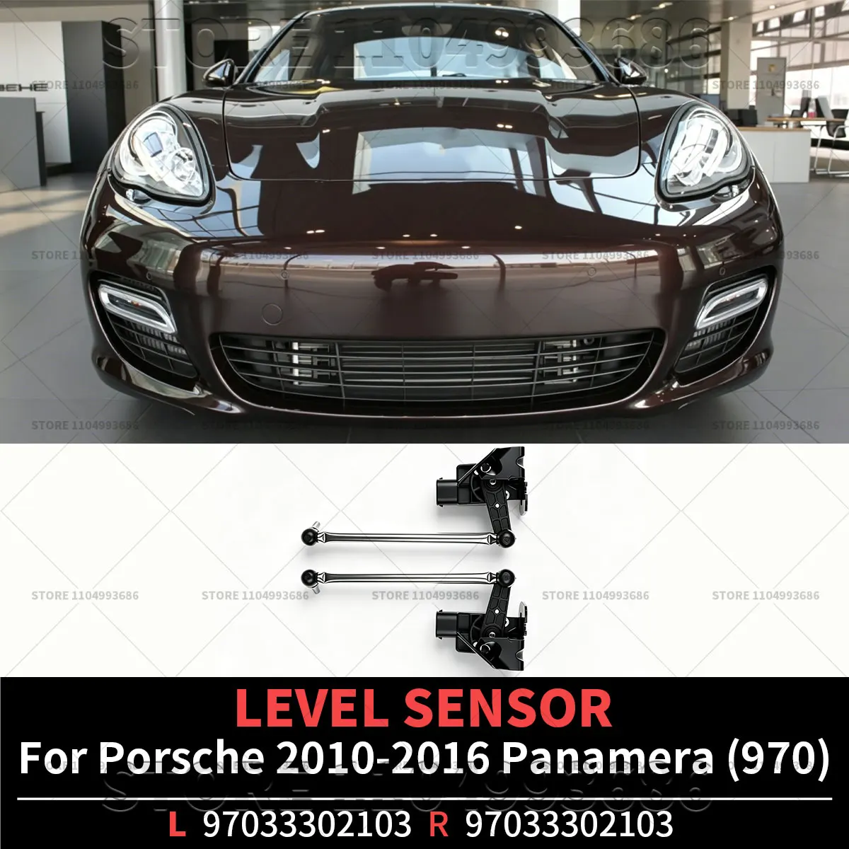 

For Porsche 2011 2012 2013 2014 2015 2016 Panamera 4 Edition GTS Turbo Executive (970) LEVEL SENSOR OEM 97033302103 97033302203