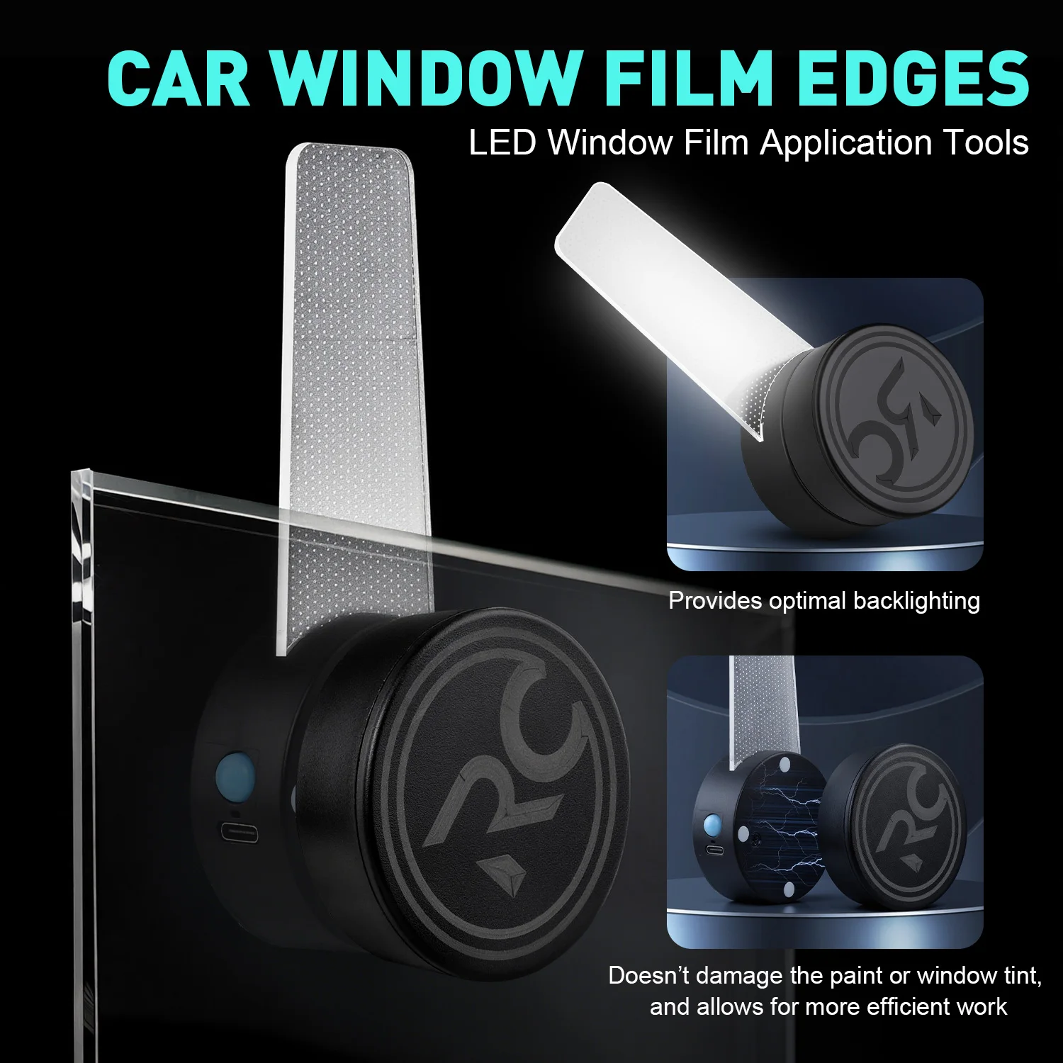 Car Vinyl Wrap Cutting Light Window Film Pattern Cut Precision Tool Car Tint Edge-Cutting Light Application Car Trunk Lighting