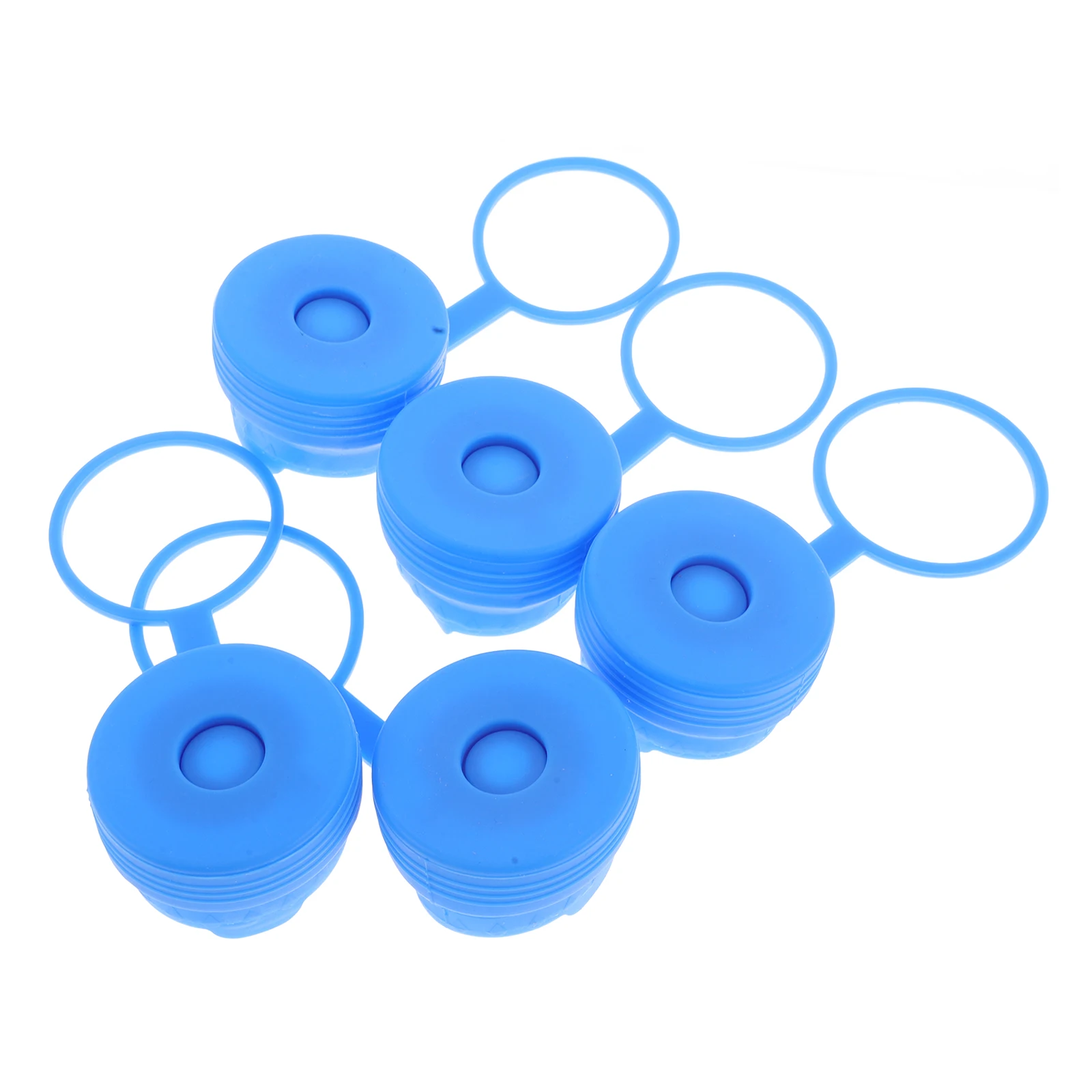 

5pcs Water Jug Caps Reusable Silicone Sealed Lid for 5 Gallon Bucket Non Spill Bottle Cap Wide Compatibility Easy Clean