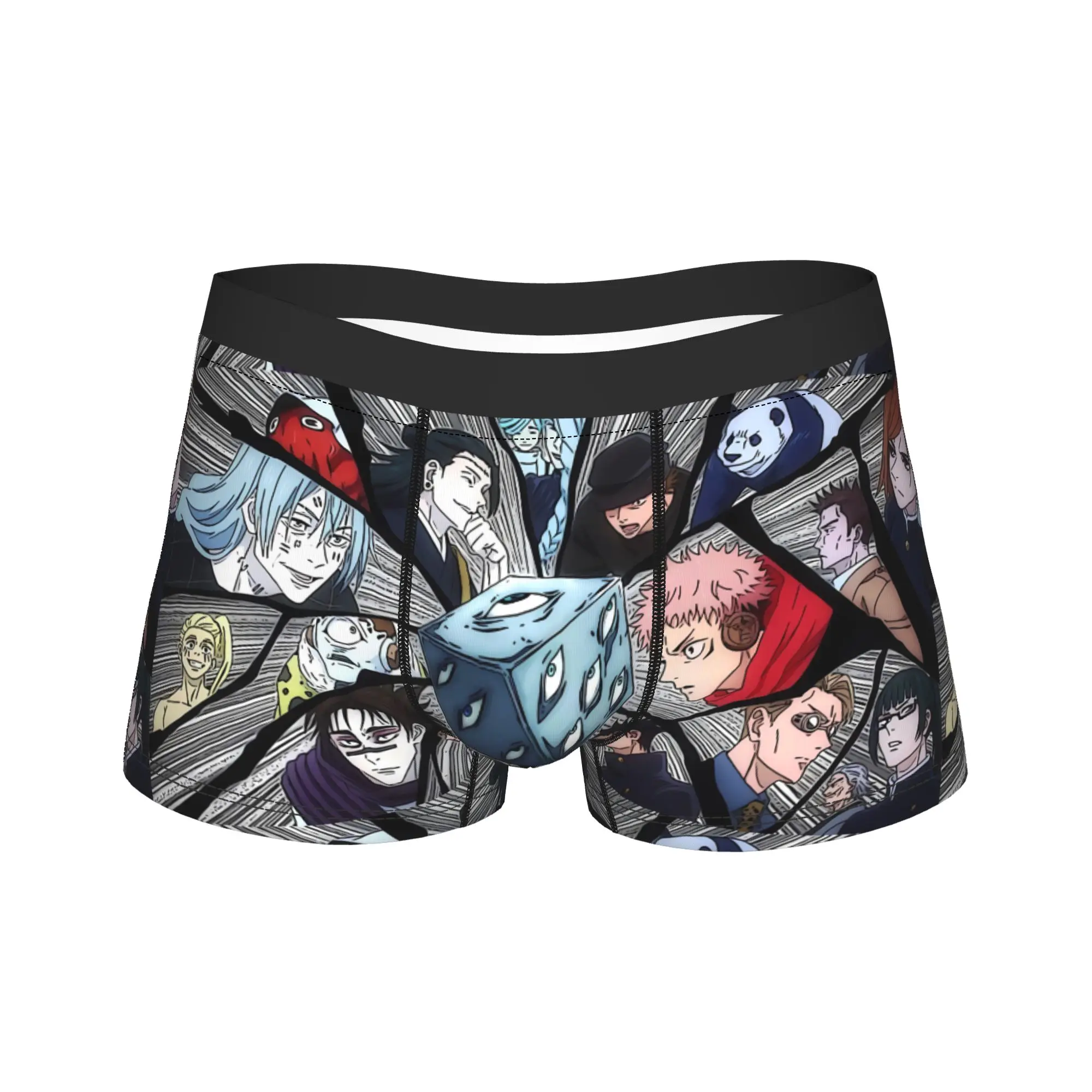 Yuji Itadori Burst Comic Mosaic Shorts Briefs Jujutsus Kaisens Underwear High Quality Men's Elastic Trunk Plus Size Panties