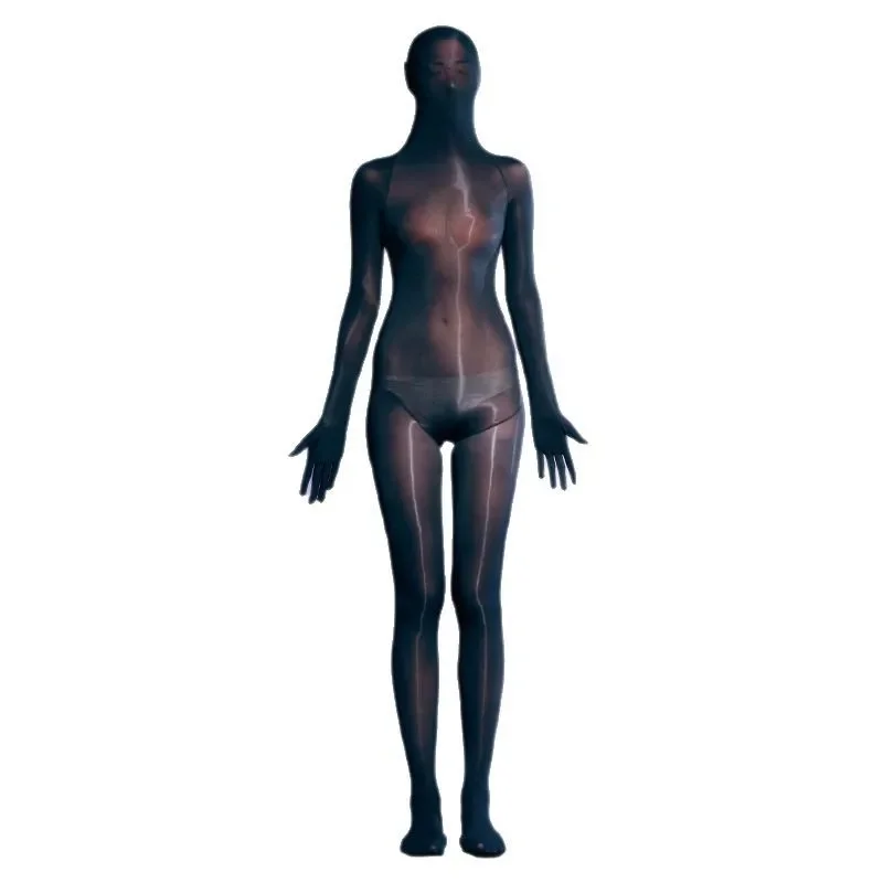 

Full-Body Stockings Bodysuits Men Women Sexy Oil Shiny Jumpsuits Sheer Glossy Catsuit 5D Seamless Pantyhose Lady Erotic Lingerie