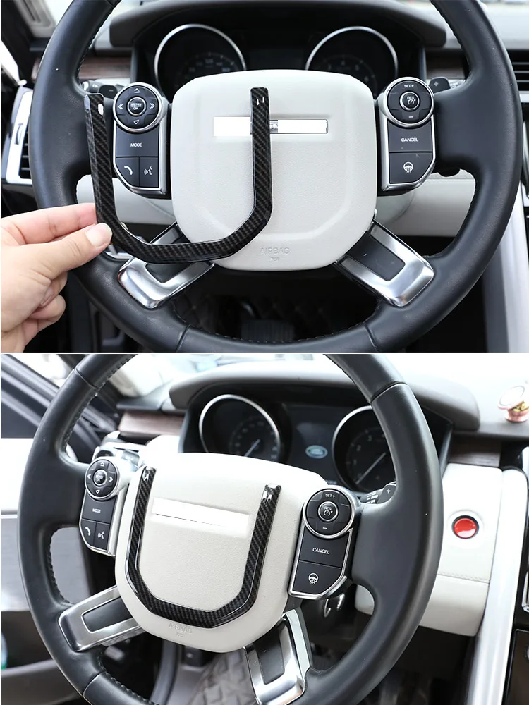 Für Land Rover Range Rover Sport 2014-17 Carbon Faser Auto Center Control Panel Lenkrad Tür Trim Aufkleber auto Zubehör – Detail 3