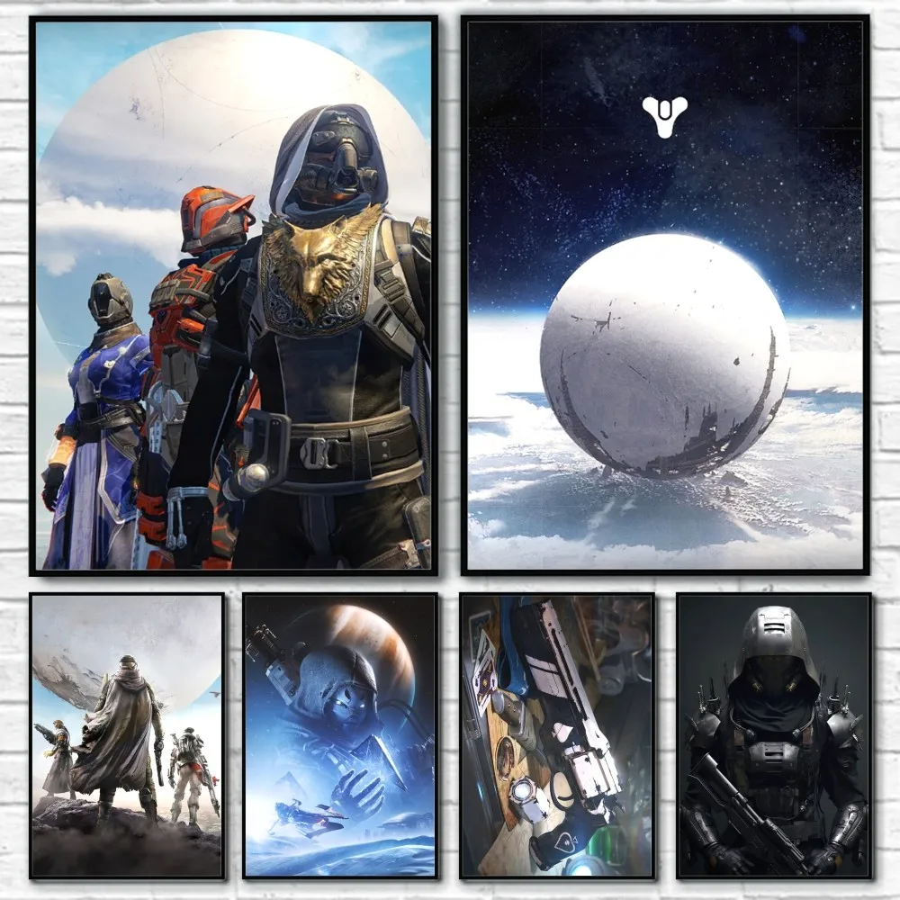 Póster de juego d-destiny 2, decoración de habitación, decoración del hogar, impresión artística de pared Interior, carteles impermeables para dormitorio y garaje, regalo