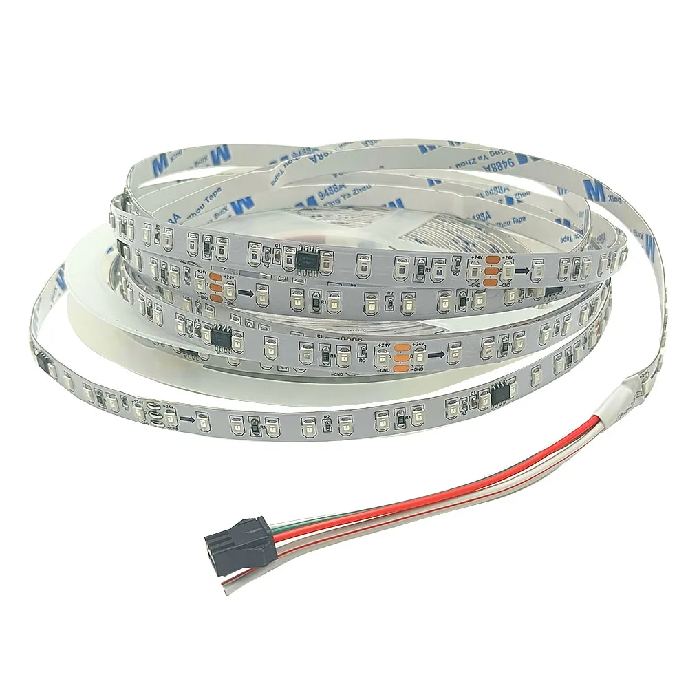 5M LED light strip WS2811 24V DC flowing water, wireless controller flexible light strip 120Leds/M IP30 with power supply