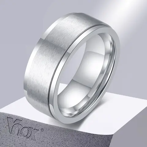 Spinner Ring 6 8mm Stainless Steel VNOX